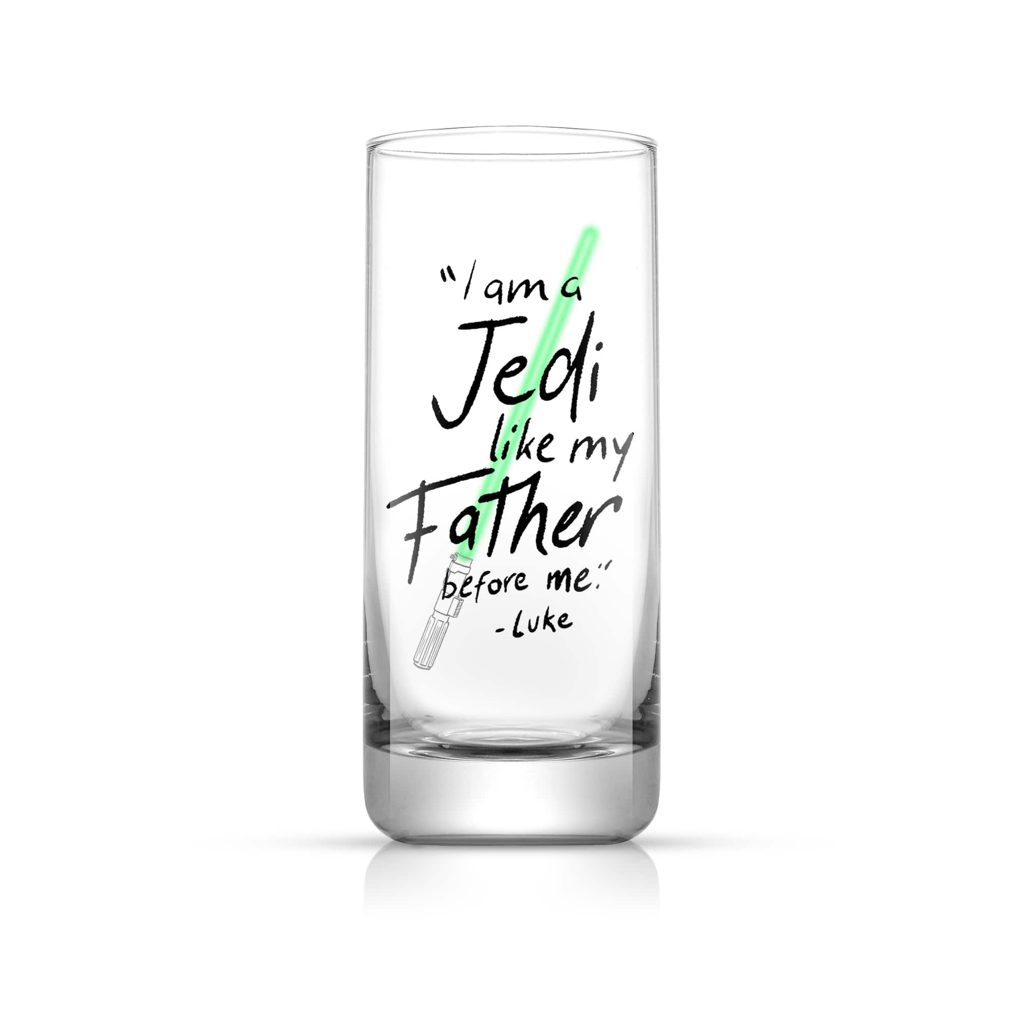 JoyJolt® Star Wars™ 14.2oz. New Hope Luke Skywalker Green Lightsaber Tall Drinking Glass, 2ct.